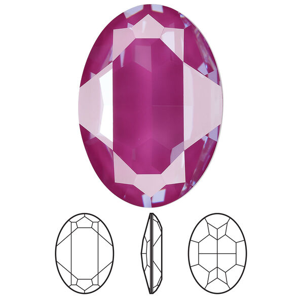 Fancy stone 1pk crystal orchid ignite LacquerPRO, Crystal Passions® 30x22mm oval 4127 image number 0