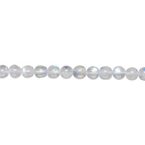 Rainbow moonstone 1pkg1, hand-cut round bead natural 15.5-16 inch 4mm