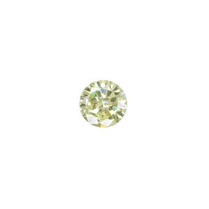 Drop, cubic zirconia, peridot green, 10mm hand-faceted round, Mohs hardness 8-1/2. Sold per pkg of 2.