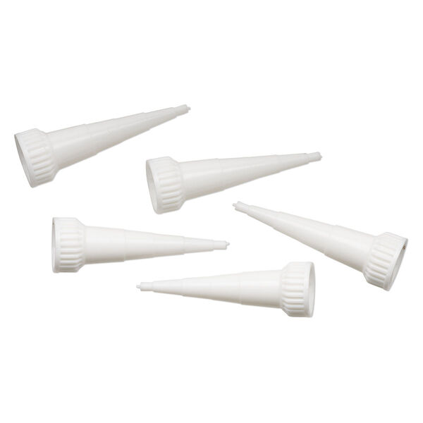 Nozzle, plastic, 2 inches, for use with E6000® Jewelry and Craft Adhesive 1-ounce tubes. Sold per pkg of 5. image number 0