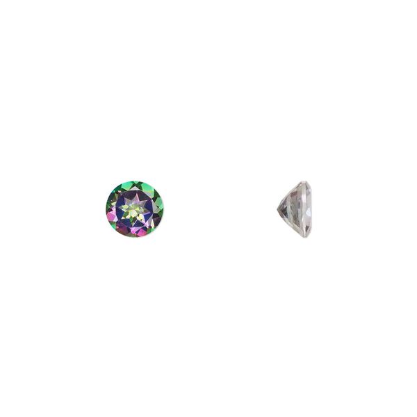 Mystic topaz 1pkg1, hand-cut faceted round gem 6mm image number 0