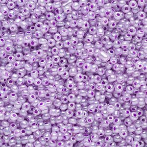 Seed bead, Ming Tree™, glass, pkg/1 pound, #11 round, opaque ceylon purple.