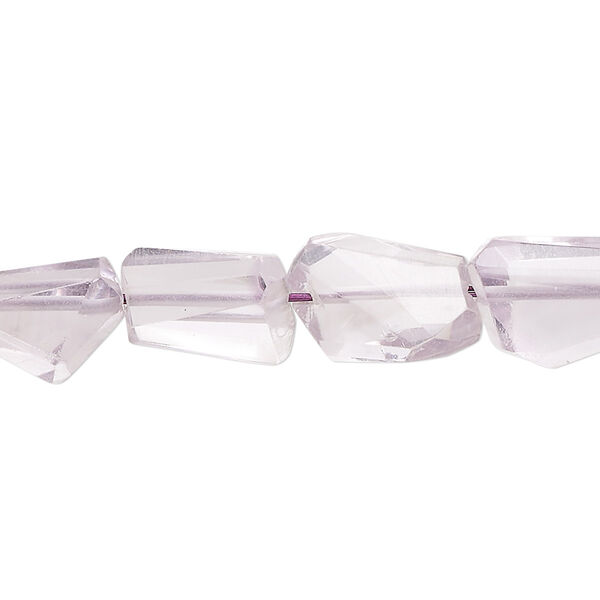 Lavender amethyst 1pkg1, hand-cut faceted freeform bead natural B grade, 8 inch 9x7mm-13x13mm image number 0