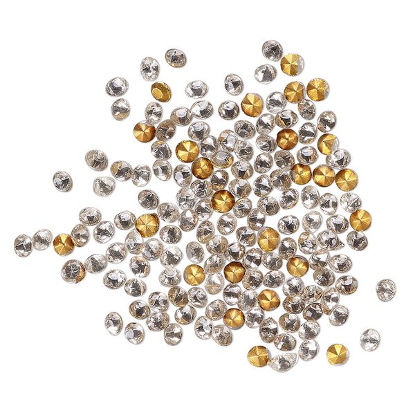 Chaton 144pk crystal foil back, vintage Preciosa Czech crystal rhinestone round PP16 image number 0