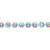 Bead, glass 1pkg8, multicolored, 14mm round with hand-painted sunflower. image number 1