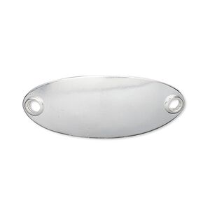 Focal, Hill Tribes, silver-plated brass, 34x14mm curved oval. Sold individually.