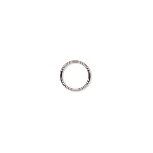 Jump ring, gunmetal-plated brass, 9mm round, 7.5mm inside diameter, 20 gauge. Sold per pkg of 1,000.