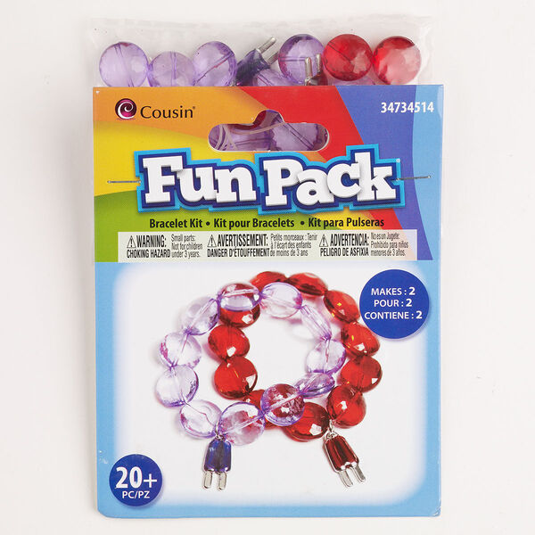 Bracelet kit assortment, steel and acrylic, pkg/1, silver finish / red / purple, 14mm-19x8mm assorted shapes. image number 0