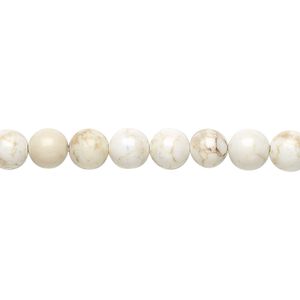 Magnesite 1pkg1, round bead 15.5-16 inch 6mm