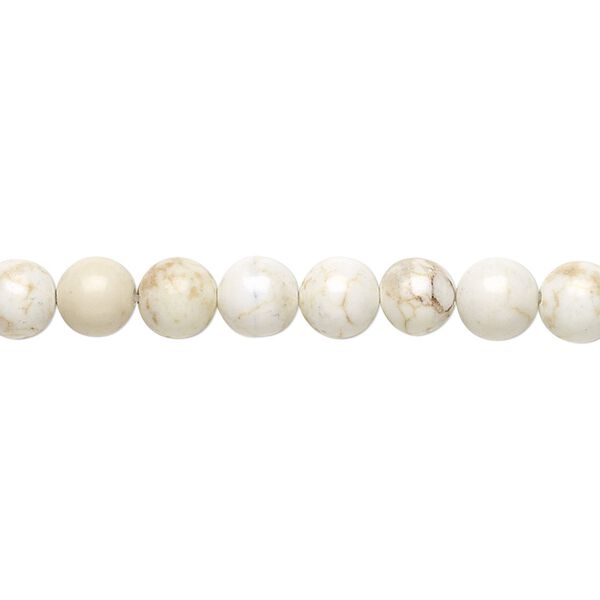 Magnesite 1pkg1, round bead 15.5-16 inch 6mm image number 0