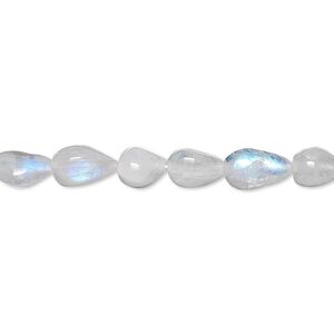 Rainbow moonstone 1pkg1, hand-cut teardrop bead natural 15.5-16 inch 8x4mm-10x5mm