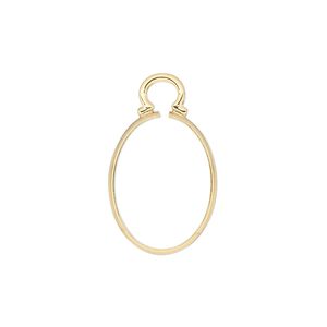 Drop, Cinch Mount, 14Kt gold-filled, 18x13mm oval setting. Sold individually.