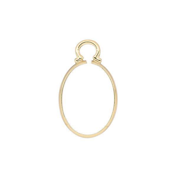 Drop, Cinch Mount, 14Kt gold-filled, 18x13mm oval setting. Sold individually. image number 0