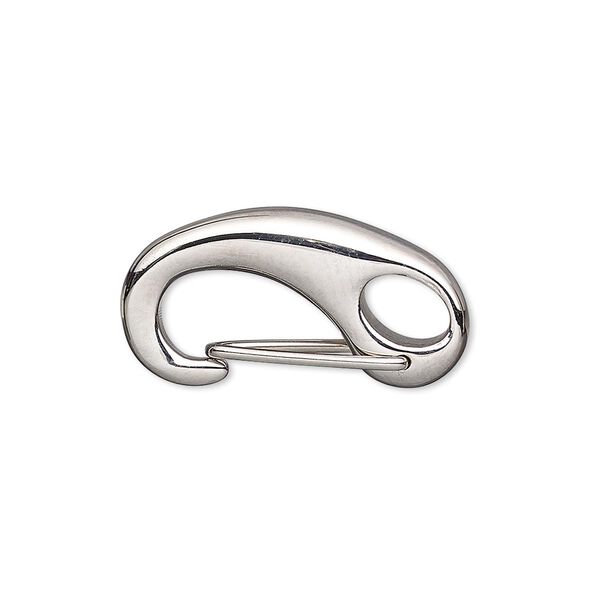 Clasp, self-closing lobster claw, stainless steel, 26x13mm. Sold individually. image number 0