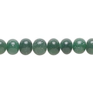 Forest green chalcedony 1pkg1, hand-cut rondelle bead 14 inch 8x5mm-9x7mm