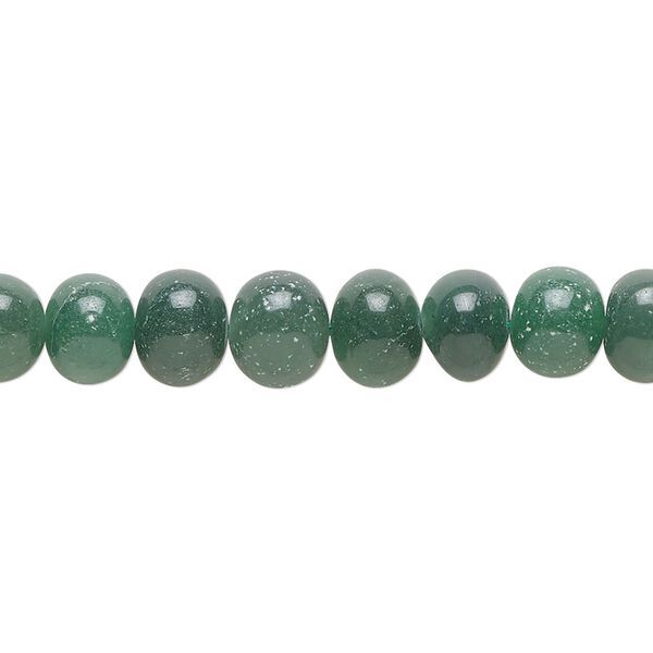 Forest green chalcedony 1pkg1, hand-cut rondelle bead 14 inch 8x5mm-9x7mm image number 0