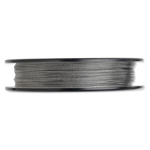 Beading wire, Tigertail™, nylon-coated stainless steel, clear, 3 strand, 0.018-inch diameter. Sold per 100-foot spool.