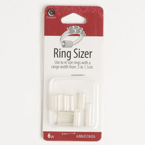 Ring guard 1pkg6, rubber, clear, sizer, fits 5-11mm wide shanks.