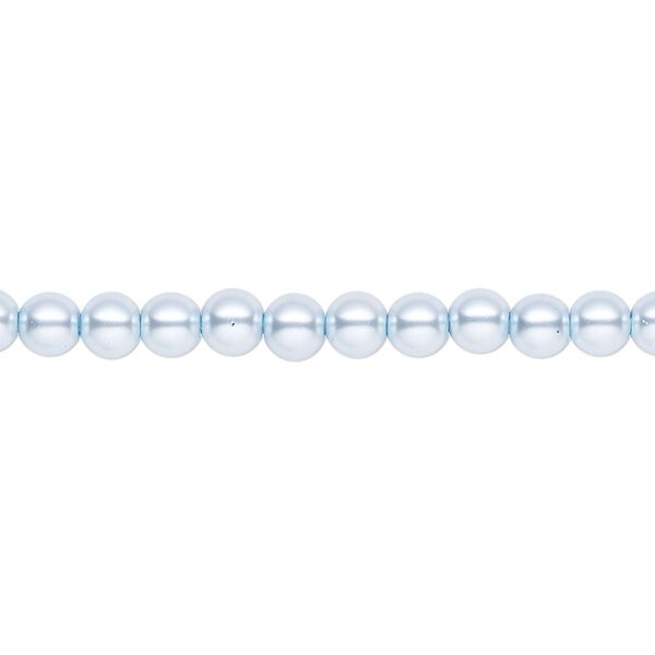Pearl 2pk light blue, Celestial Crystal® 4mm round 15.5-16 inch image number 0