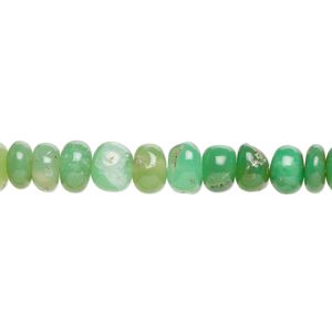 Chrysoprase 1pkg1, hand-cut rondelle bead natural 14 inch 6x3mm-7x5mm