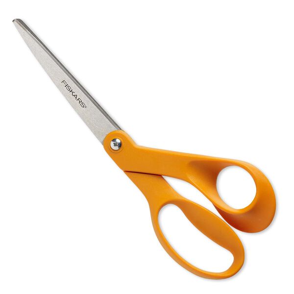 Scissors, FISKARS® The Original Orange-Handled Scissors™, plastic and stainless steel, orange, 8x3 inches. Sold individually. image number 0