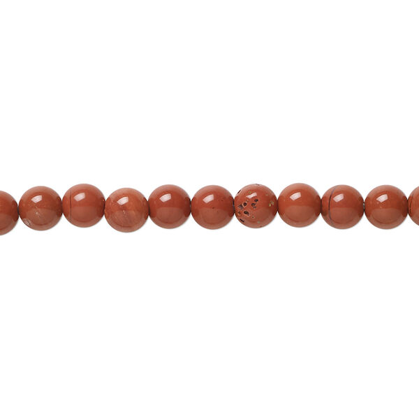 Bead, red jasper (natural), 4-5mm round, B grade, Mohs hardness 6-1/2 to 7. Sold per 15-1/2" to 16" strand. image number 0