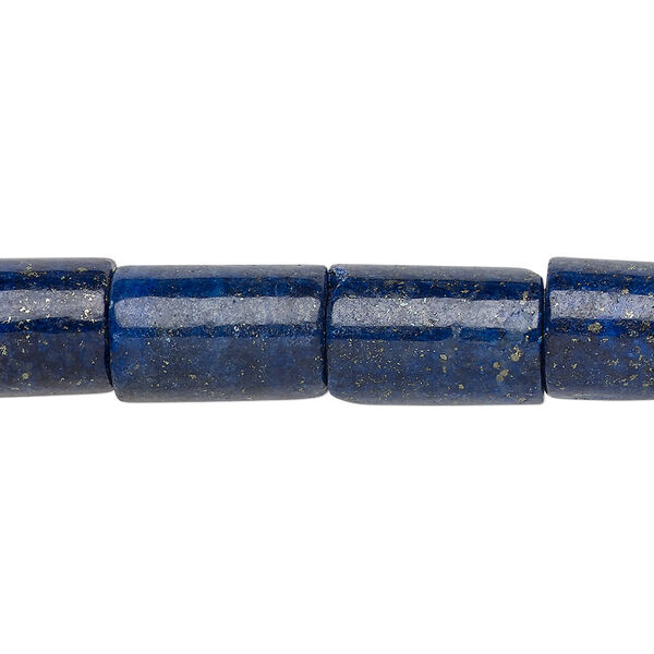 Bead, lapis lazuli (dyed), 16x9mm-17x10mm round tube, C grade, Mohs hardness 5 to 6. Sold per 15-inch strand. image number 0