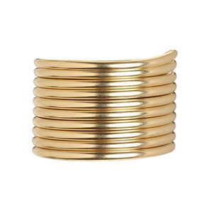 Wire, 12Kt gold-filled, dead-soft, round, 12 gauge. Sold per pkg of 5 feet.