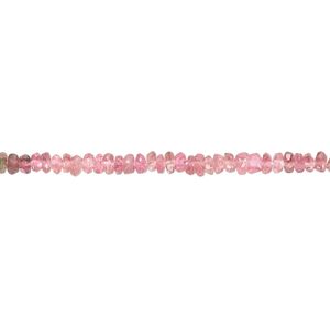 Pink tourmaline 1pkg1, hand-cut faceted rondelle bead natural 13 inch 2x1mm-3x2mm