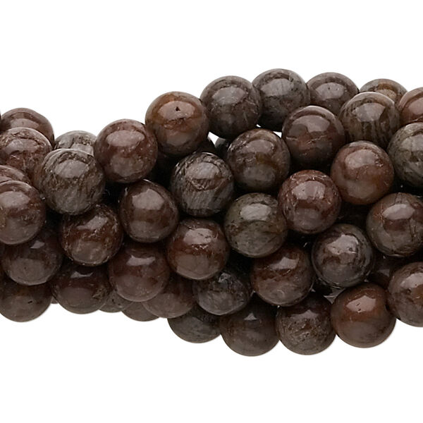 Brown snowflake jasper 1pkg10, round bead natural C grade, 15.5-16 inch 6mm image number 0