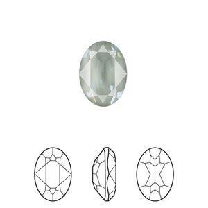 Fancy stone 144pk crystal agave ignite LacquerPRO, Swarovski® 14x10mm oval 4120