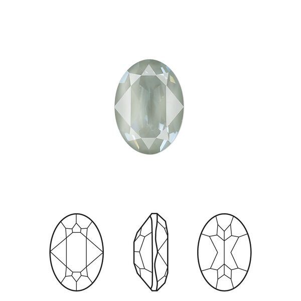 Fancy stone 144pk crystal agave ignite LacquerPRO, Swarovski® 14x10mm oval 4120 image number 0
