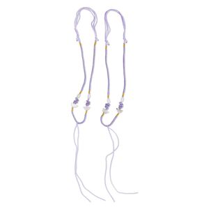 Imitation silk / jadeite 1pkg2, macramé necklace cord adjustable 20 inch / 5.5 inch dangle 2-3.5mm