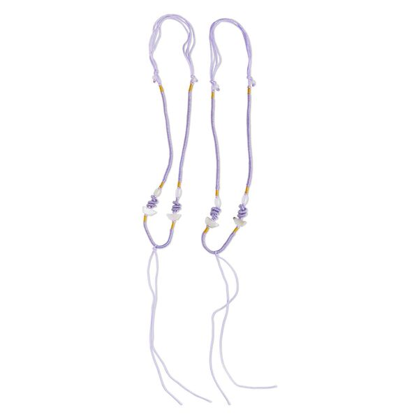 Imitation silk / jadeite 1pkg2, macramé necklace cord adjustable 20 inch / 5.5 inch dangle 2-3.5mm image number 0