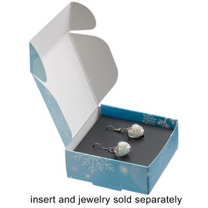 Box, paper, multicolored, 3x3x1-inch unassembled square with Santa Claus and Christmas tree. Sold per pkg of 10.