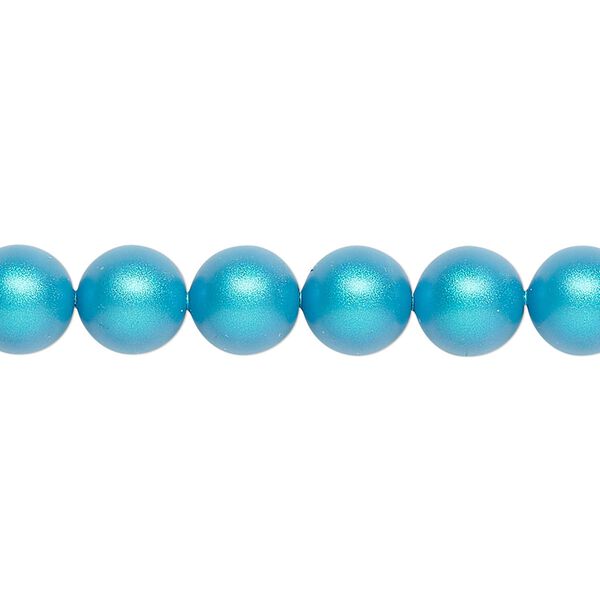 Pearl 50pk iridescent dark turquoise, Crystal Passions® 8mm round 5810 image number 0