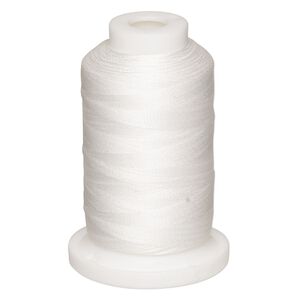 Thread, nylon, white, size AA. Sold per 700-yard spool.