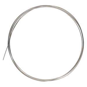 Wire, niobium, natural, half-hard, round, 24 gauge. Sold pkg of 5 feet.