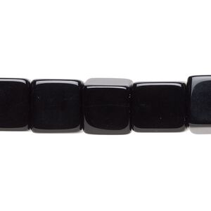 Black onyx 1pkg1, cube bead 15.5-16 inch 10mm