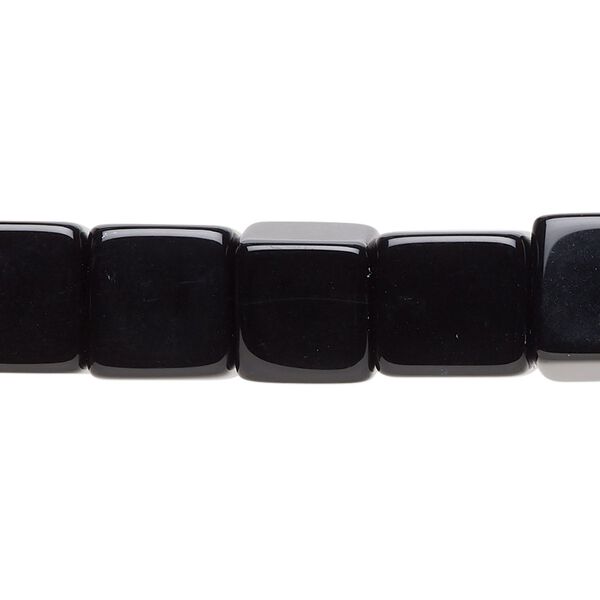 Black onyx 1pkg1, cube bead 15.5-16 inch 10mm image number 0