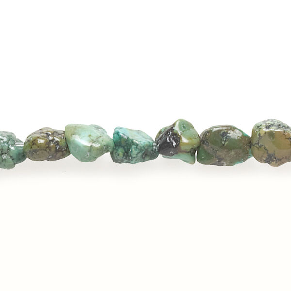 Turquoise 1pkg1, nugget bead 15 inch mini image number 0