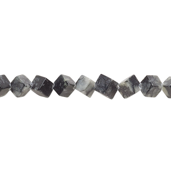 Picasso serpentine 1pkg1, diagonally drilled cube bead natural 15 inch 6mm image number 0