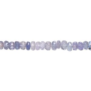 Tanzanite 1pkg1, hand-cut faceted rondelle bead 17 inch 3x2mm-5x3mm