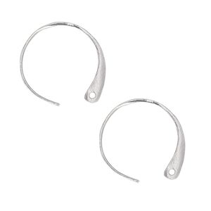 Earring hoop 1pkg2 sterling silver, 20mm round, 21 gauge 1 pair