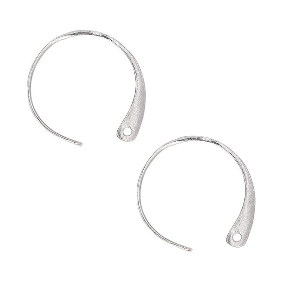 Earring hoop 1pkg2 sterling silver, 20mm round, 21 gauge 1 pair image number 0