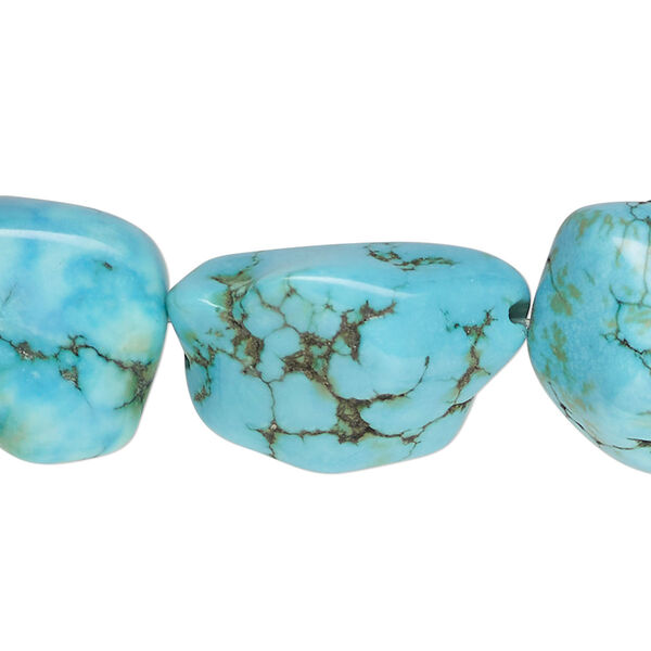 Magnesite 1pkg1, nugget bead 15 inch medium to large image number 0