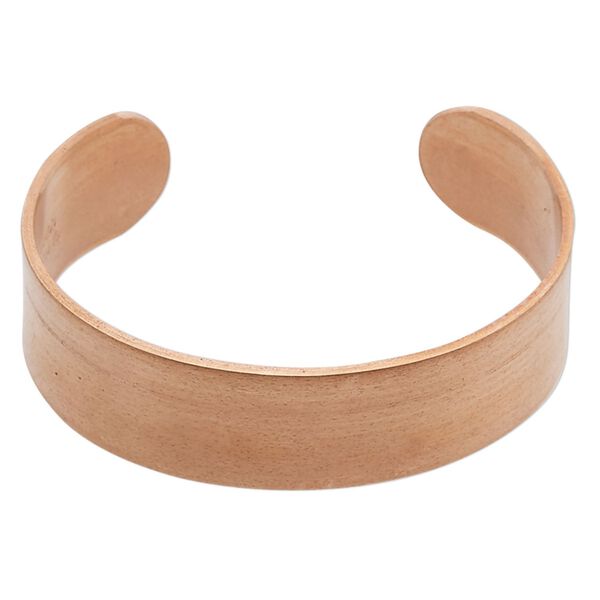 Bracelet, cuff, unpolished raw copper, 3/4-inch wide, adjustable from 6-1/2 to 7-inches. Sold individually. image number 0