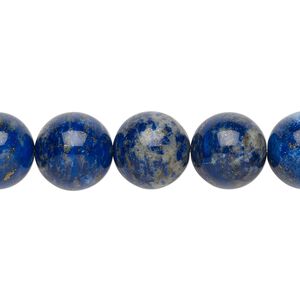 Lapis lazuli 1pkg1, round bead natural 8 inch 11-12mm