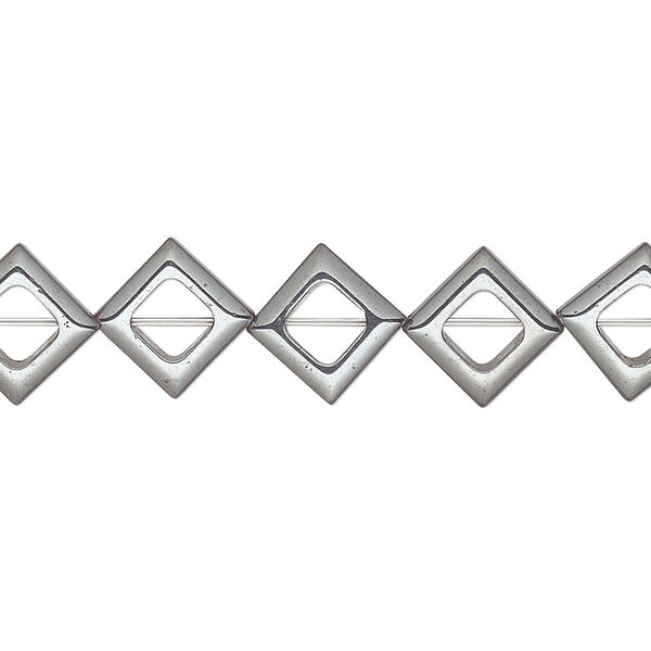 Bead, Hemalyke™ (manmade), 11mm open diamond. Sold per 16-inch strand. image number 0