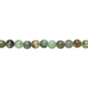 African "turquoise" 1pkg1, round bead 15.5-16 inch 4mm